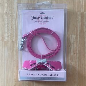 Juicy Couture Vibrant Pink Leash and Collar Set